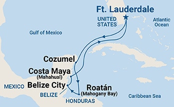 carte Caraïbes et Antilles, 8 jours
