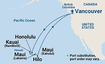 carte Hawaï, 16 jours