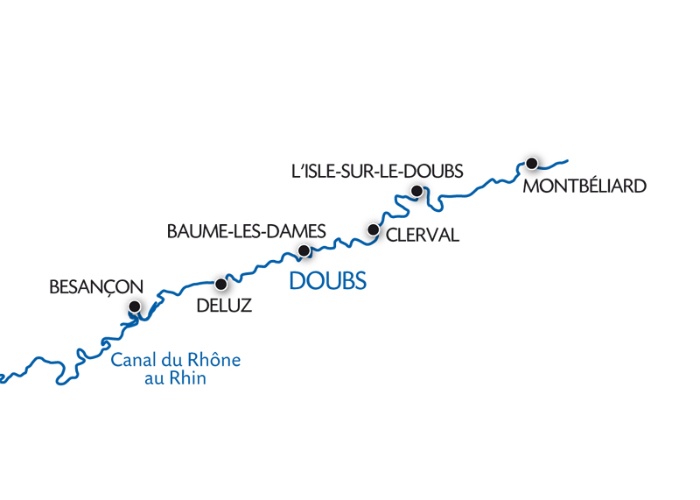 carte La vallée du Doubs (formule port/port), 7 jours - MBC_PP