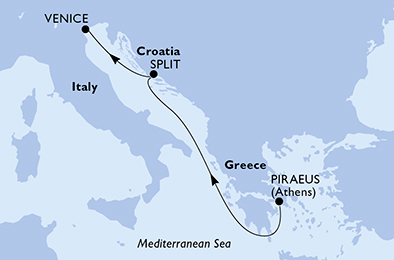 carte Méditerranée, 4 jours