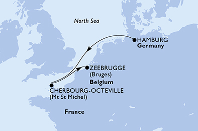 carte Europe du Nord, 4 jours