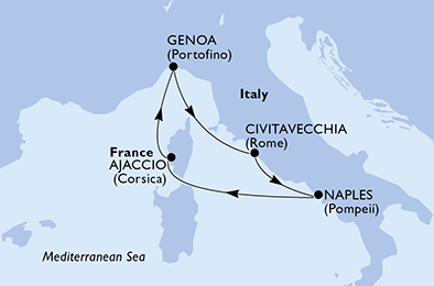 carte Méditerranée, 5 jours