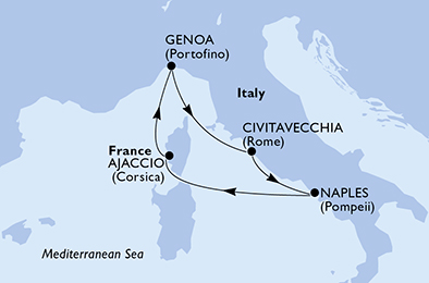 carte Méditerranée, 5 jours