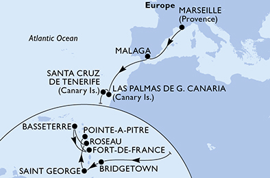 Carte de l'itinéraire