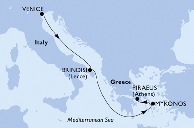 carte Méditerranée, 5 jours