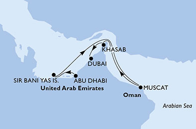carte Dubai et les Emirats, 7 jours