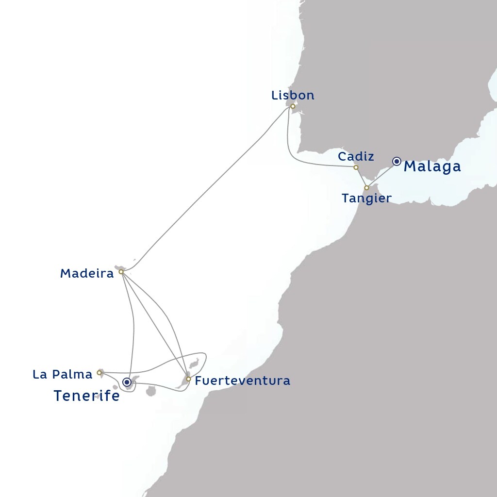 carte Espagne, Portugal, Maroc - 18 jours