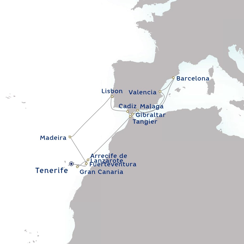 carte Espagne, Portugal, Maroc - 22 jours