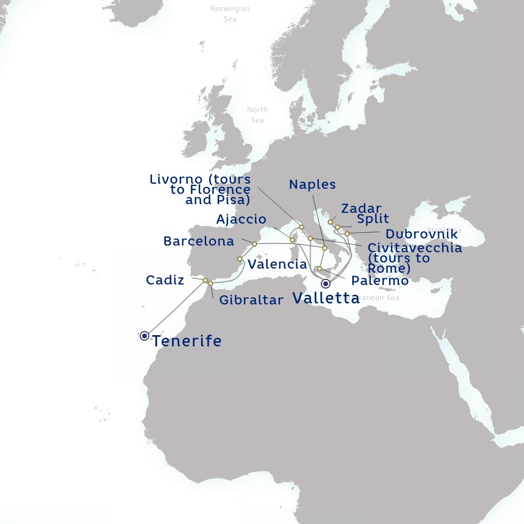 carte Espagne, Royaume-Uni, Italie - 27 jours