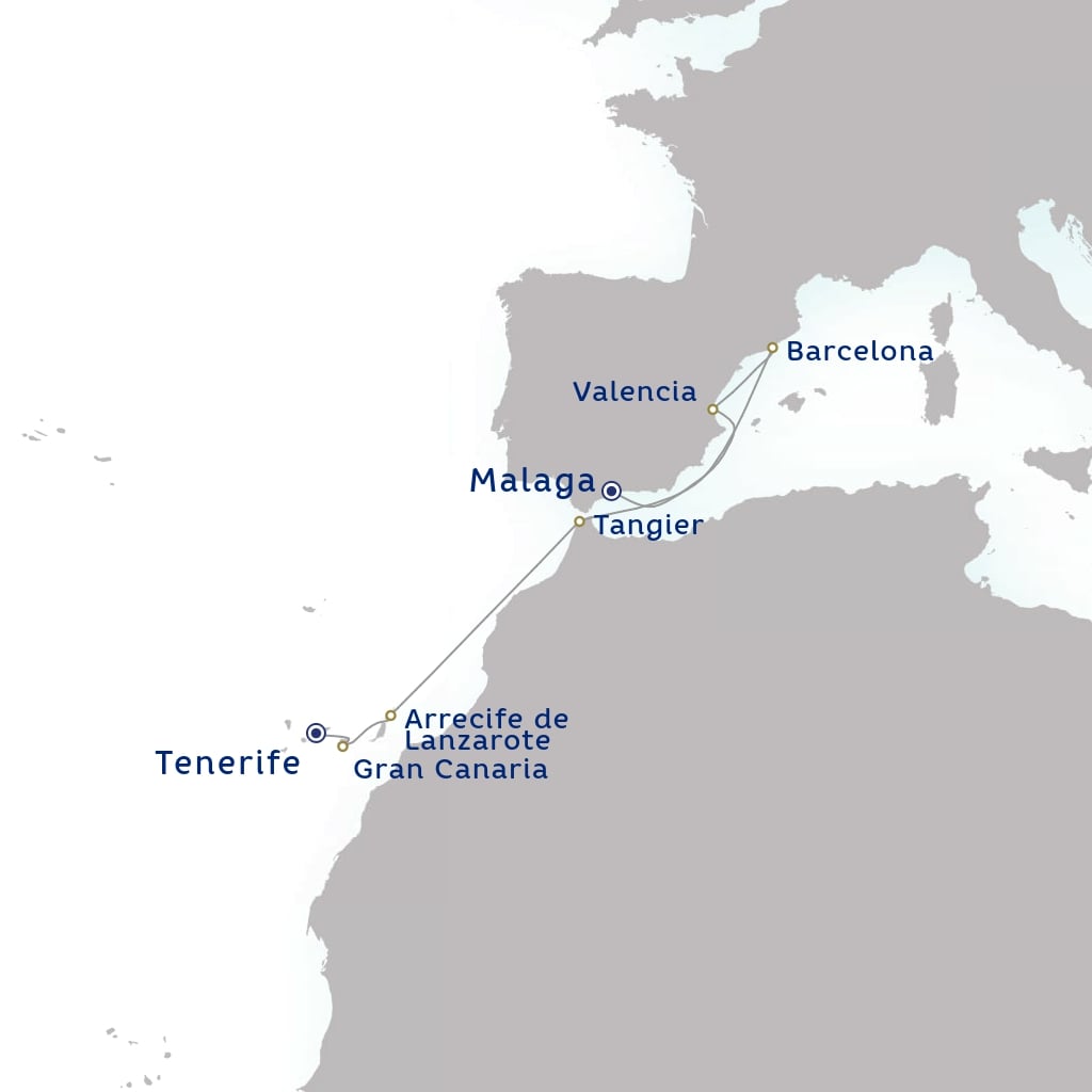 carte Espagne, Maroc - 12 jours