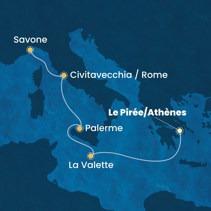 carte Méditerranée, 6 jours