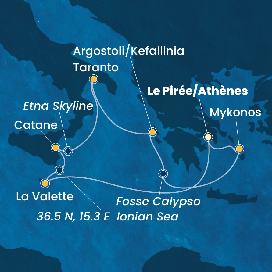 carte Méditerranée, 8 jours