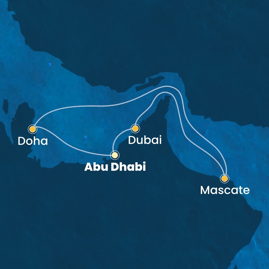 carte Dubai et les Emirats, 8 jours