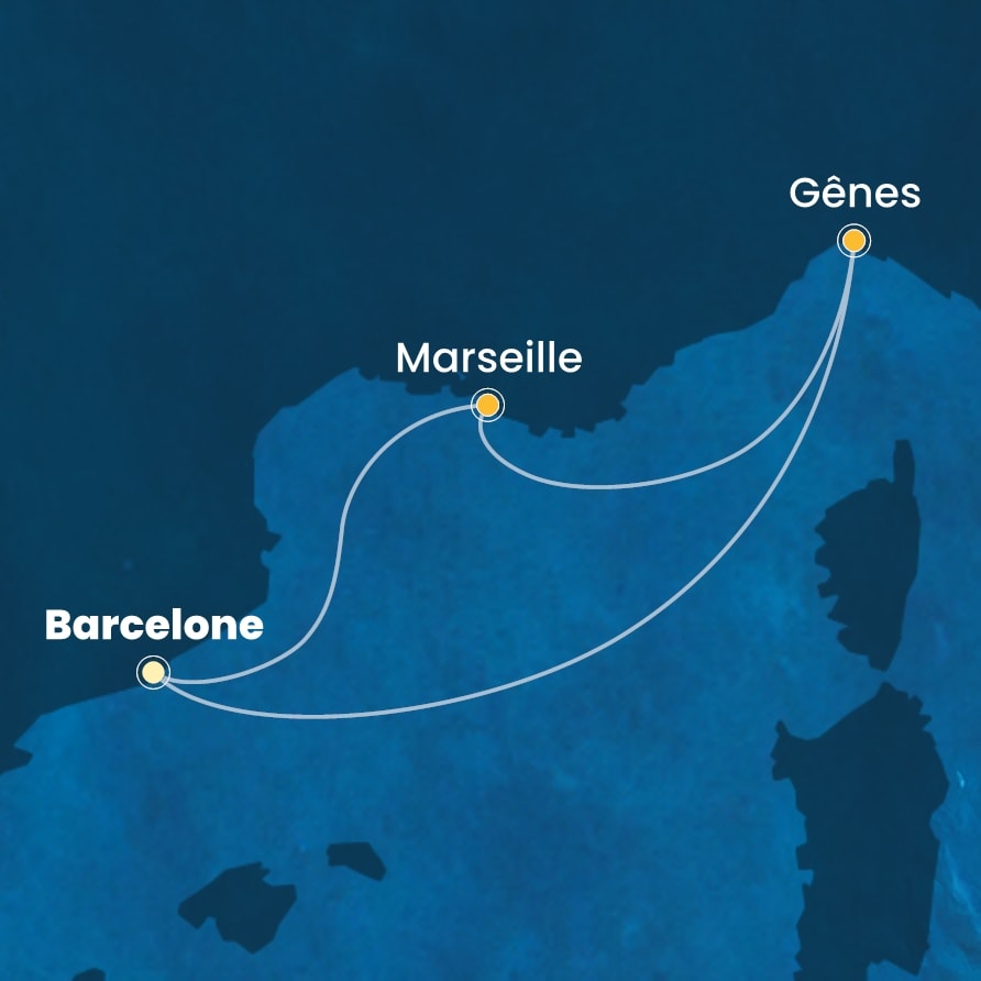 carte Méditerranée, 4 jours