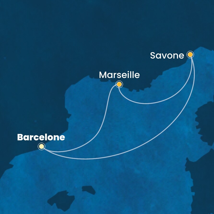 carte Méditerranée, 5 jours