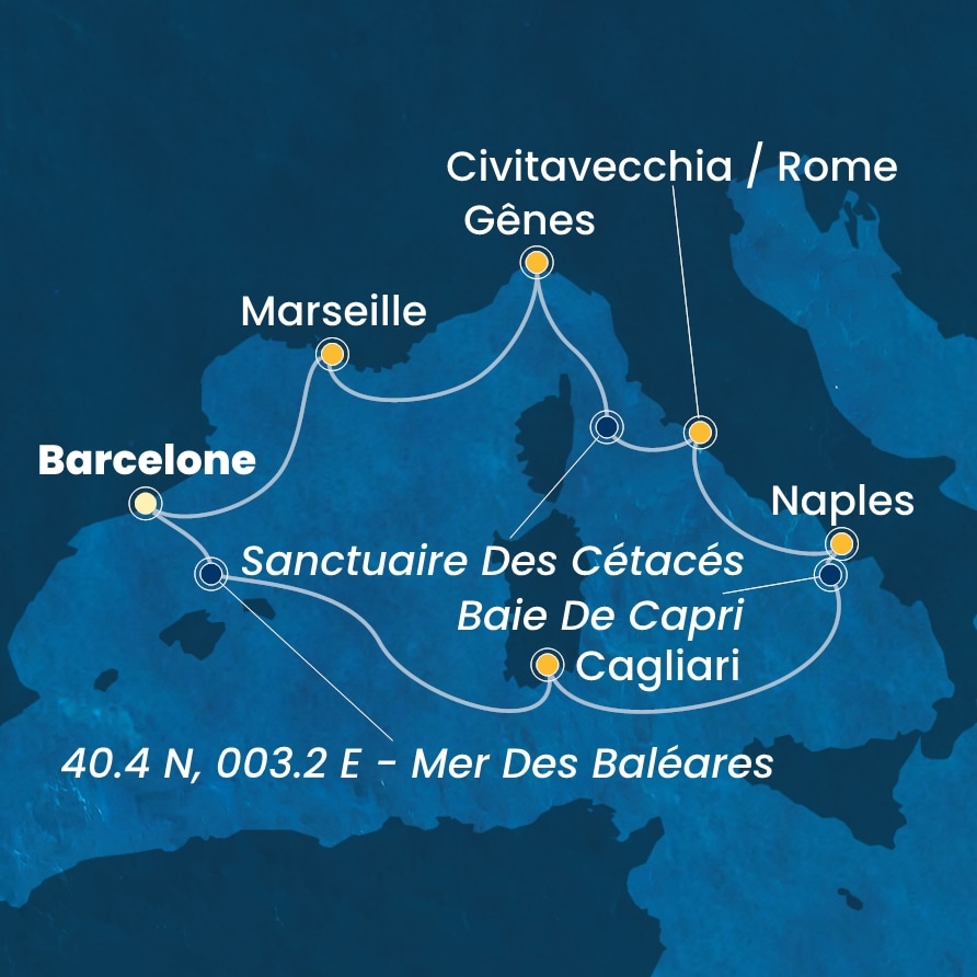 carte Méditerranée, 8 jours