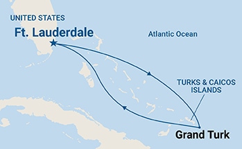 carte Etats-Unis, îles Turques-et-Caïques, 5 jours