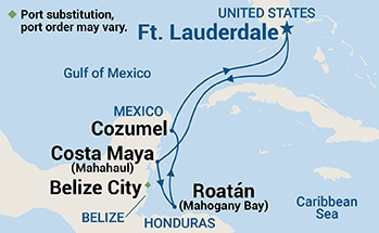 carte Caraïbes et Antilles, 7 jours