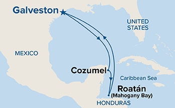 carte Etats-Unis, Mexique, Honduras, 8 jours