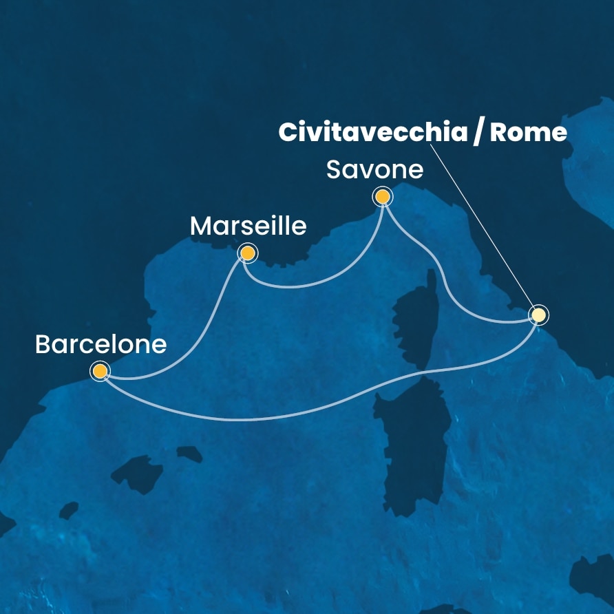 carte Méditerranée, 6 jours