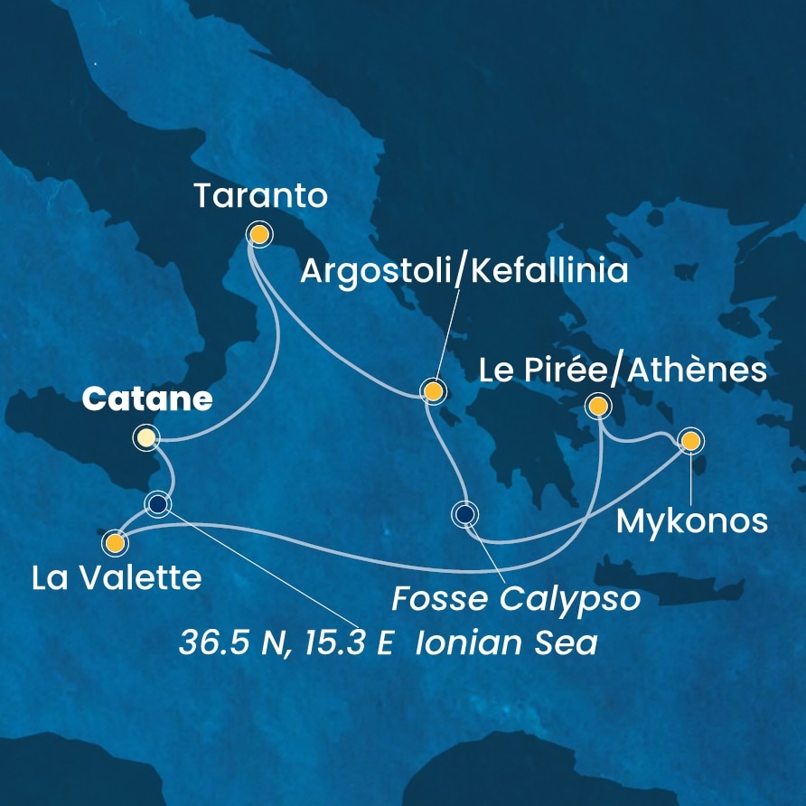 carte Méditerranée, 8 jours