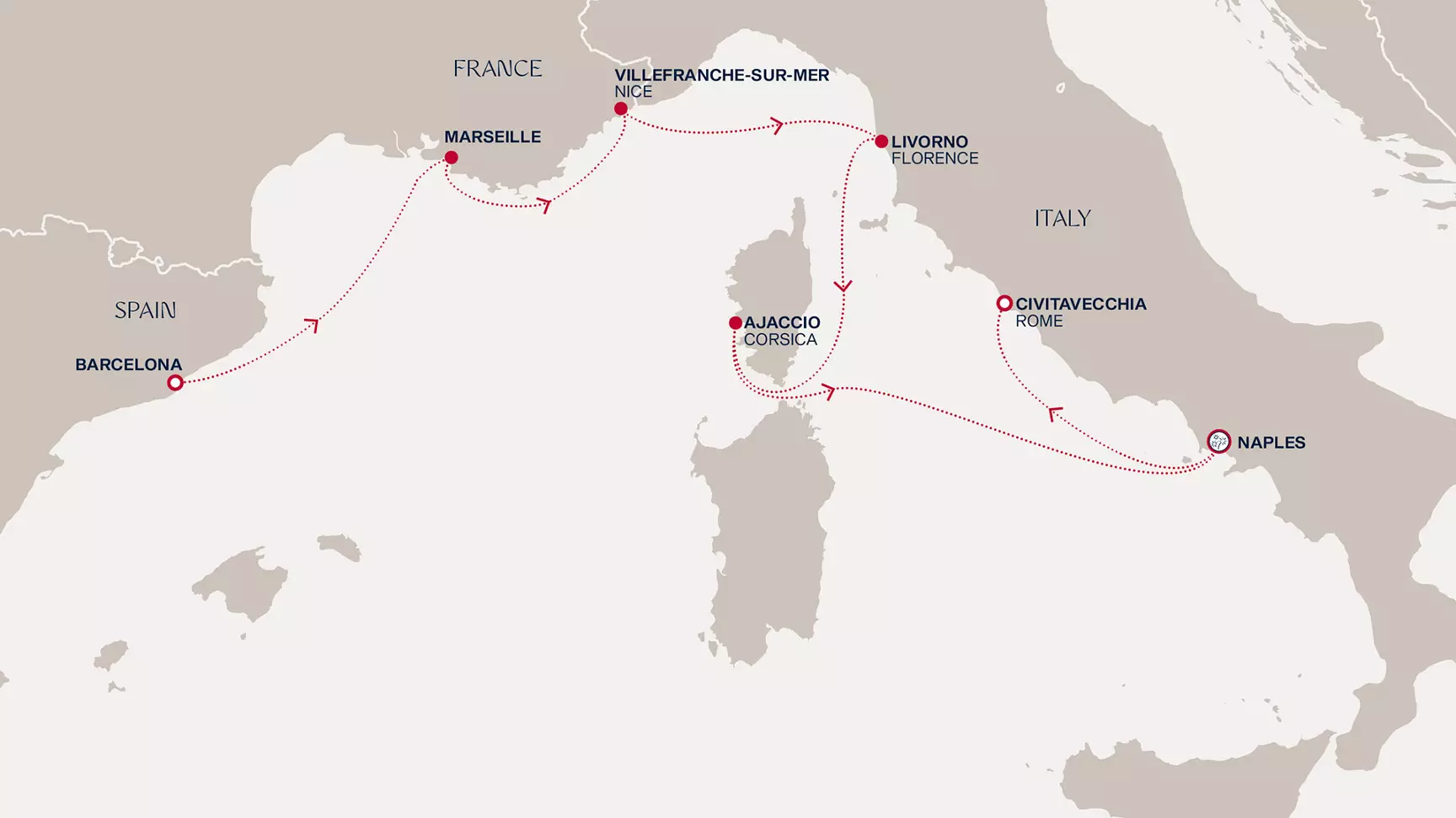carte Espagne, France, Italie, 8 jours