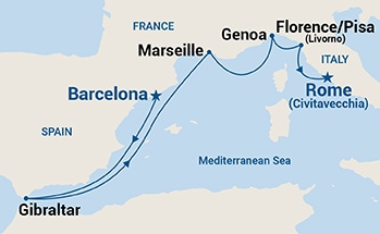 carte Méditerranée, 8 jours