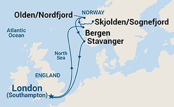 carte Europe du Nord, 8 jours