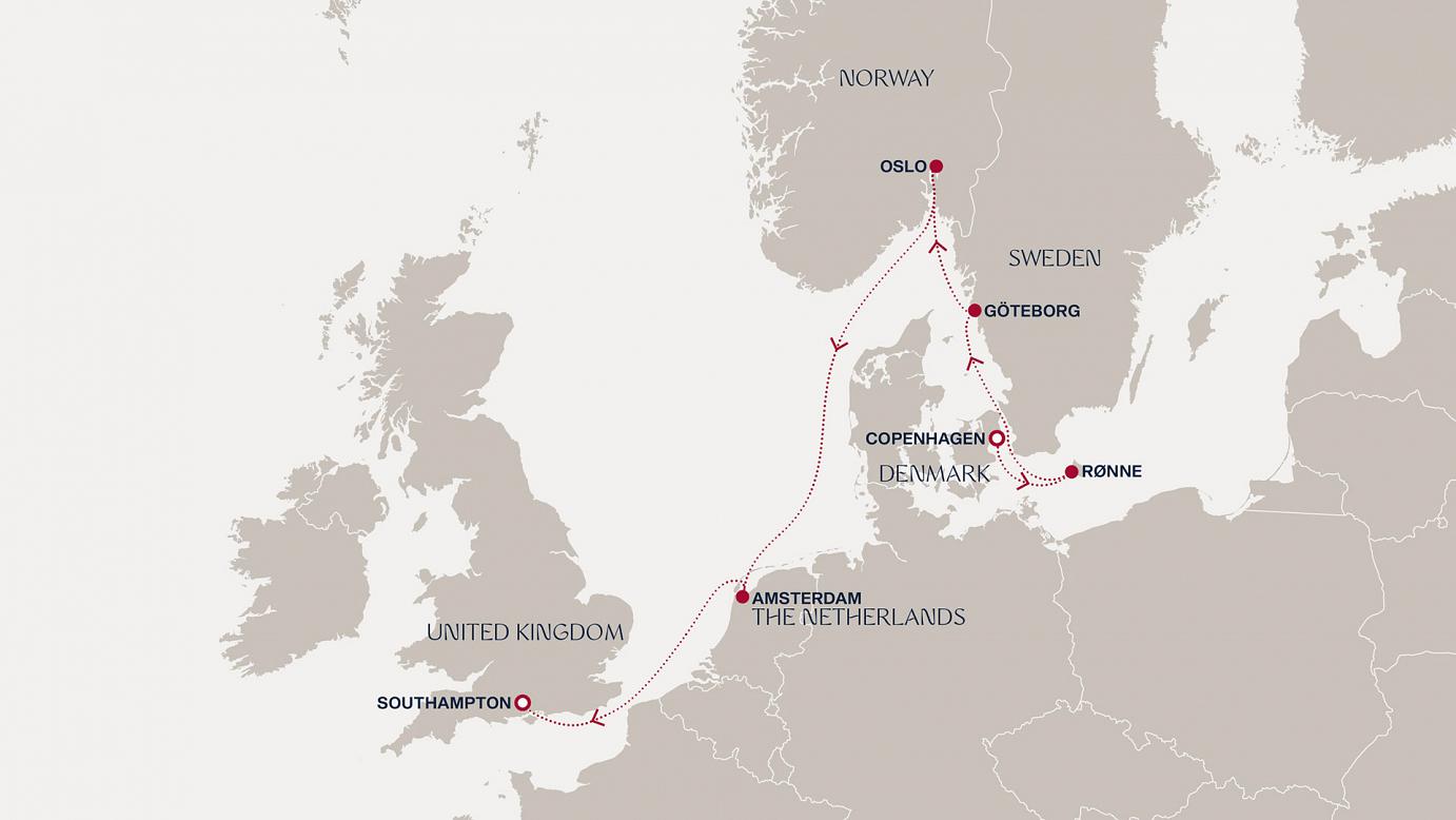 carte Un voyage à travers le charme des bords de canal et les délices pittoresques de la côte, 8 jours