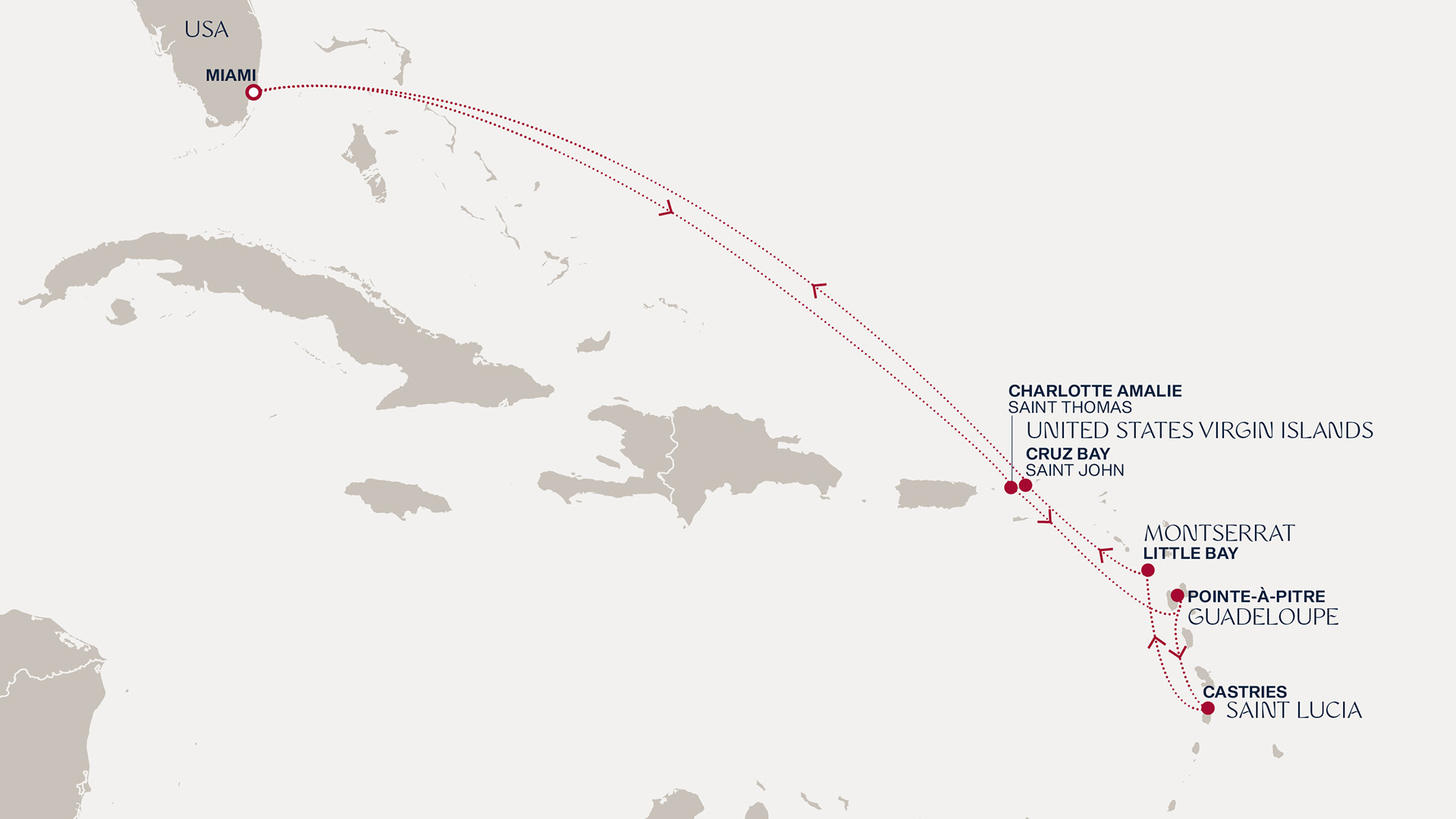 carte Caraïbes et Antilles, 11 jours