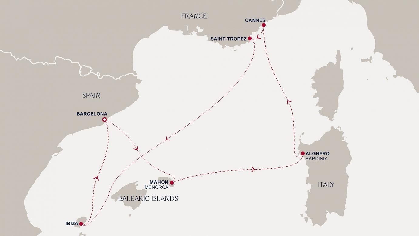 carte Espagne, France, Italie, Monaco, Malte, 20 jours