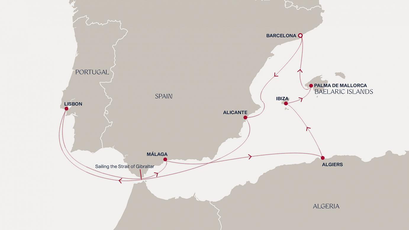 carte Espagne, Portugal, Maroc, 11 jours
