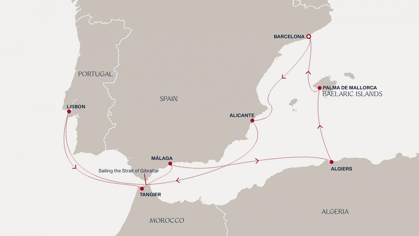 carte Espagne, Portugal, Maroc, 11 jours