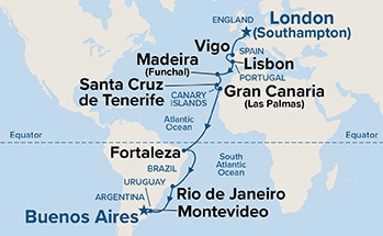 carte Royaume-Uni, Espagne, Portugal - 23 jours