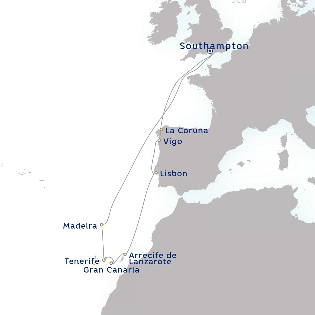 carte Royaume-Uni, Portugal, Espagne - 15 jours