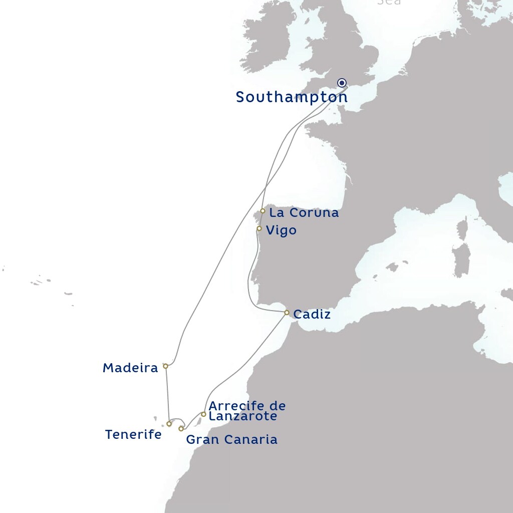 carte Royaume-Uni, Portugal, Espagne - 15 jours