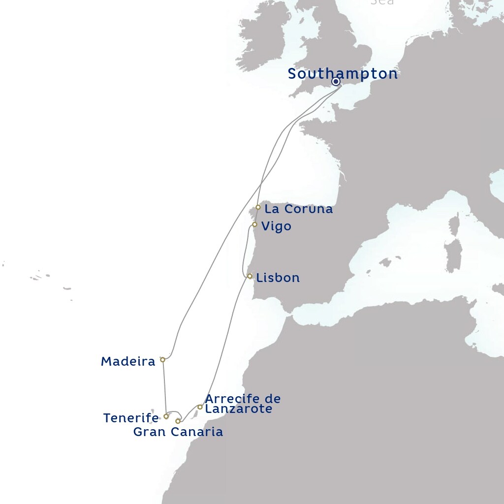 carte Royaume-Uni, Portugal, Espagne - 15 jours