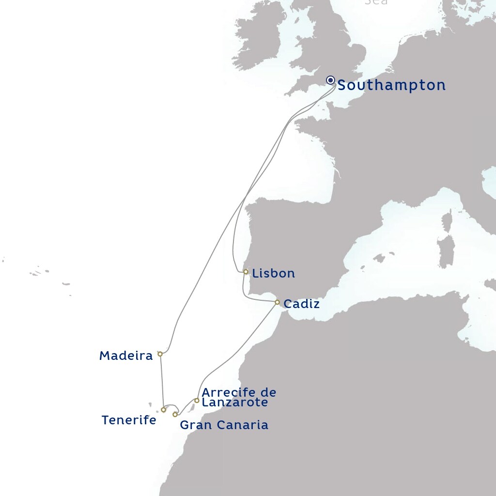 carte Royaume-Uni, Portugal, Espagne - 15 jours