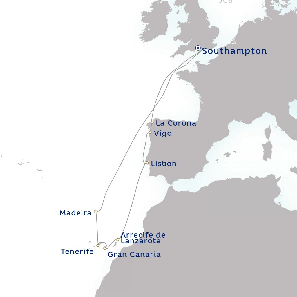 carte Royaume-Uni, Portugal, Espagne - 15 jours