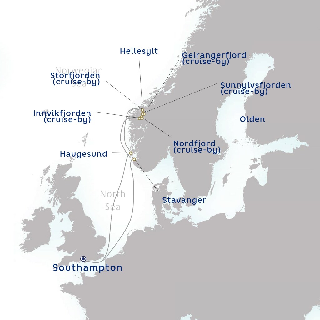 carte Royaume-Uni, Norvège - 8 jours