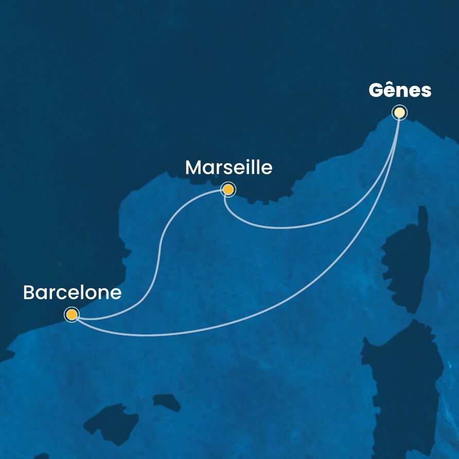 carte Méditerranée, 5 jours