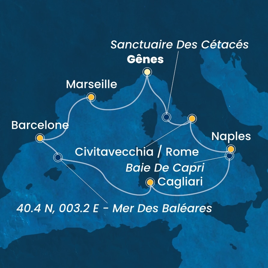 carte Méditerranée, 8 jours