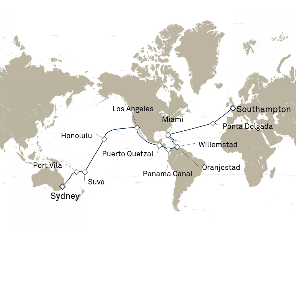 carte Tour du Monde , 46 jours