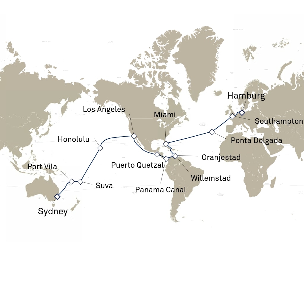 carte Tour du Monde , 48 jours