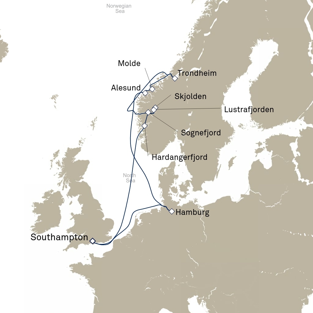 carte Europe du Nord , 12 jours