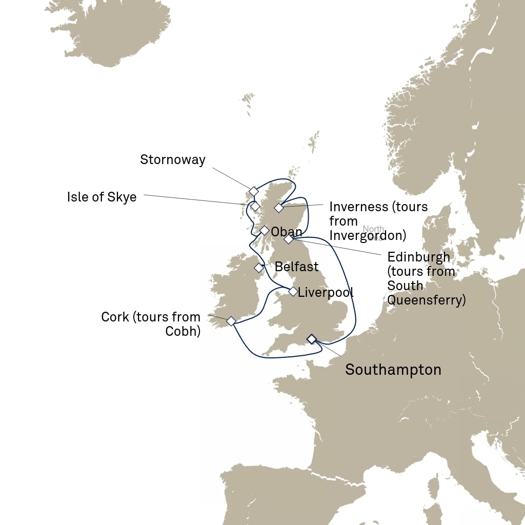 carte Europe du Nord , 13 jours