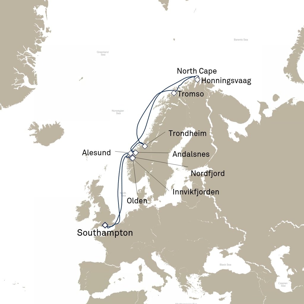 carte Europe du Nord , 15 jours