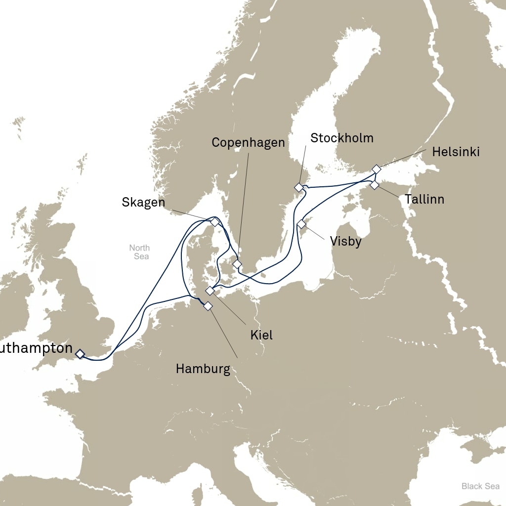 carte Europe du Nord , 15 jours