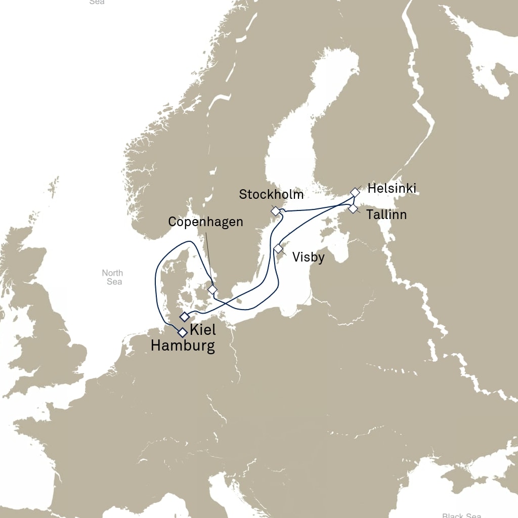 carte Europe du Nord , 10 jours