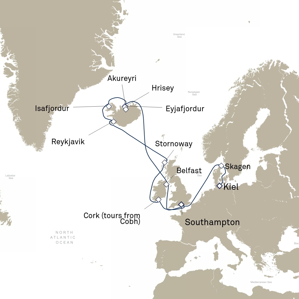 carte Europe du Nord , 18 jours